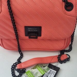 Badgley Mischka Pink Quilted Shoulder Bag